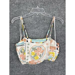 Japna‎ Top Women's Halter Top Multi Color Size Medium Floral Print